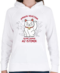 printfashion Amikor nevetünk - Női kapucnis pulóver - Fehér (7631051)