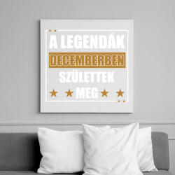 printfashion A legendák decemberben születtek meg - Vászonkép - Fehér (11014863)