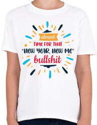 printfashion New year, new me - Gyerek póló - Fehér (10276969)
