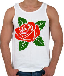 printfashion Rózsa - Férfi atléta - Fehér (5783180)