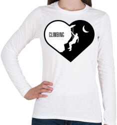printfashion Love climbing - Női hosszú ujjú póló - Fehér (15862743)