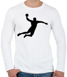 printfashion kézilabdás - Férfi hosszú ujjú póló - Fehér (3369072)