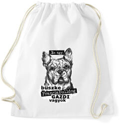 printfashion Bulldog gazdi - Sportzsák, Tornazsák - Fehér (5657196)