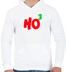 printfashion HO HO HO - Férfi kapucnis pulóver - Fehér (10484372)