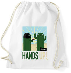 printfashion Fel a kezekkel! - Kaktusz - Sportzsák, Tornazsák - Fehér (7664773)