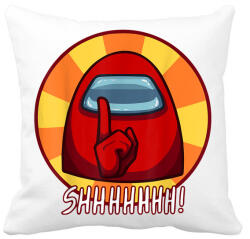 printfashion Among us - Shhhhhh! - Párnahuzat, Díszpárnahuzat - Fehér (3939350)