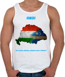 printfashion magyar székely mintázat névre szóló - Férfi atléta - Fehér (12743073)