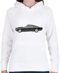 printfashion Ford Mustang - Női kapucnis pulóver - Fehér (5160708)