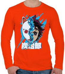 printfashion DT Inosuka mask - Férfi hosszú ujjú póló - Narancs (5130875)