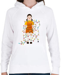 printfashion Karácsonyi Squid Game Baba - Női kapucnis pulóver - Fehér (5681694)