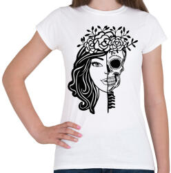 printfashion koponya girl - Női póló - Fehér (13485741)