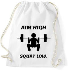 printfashion Aim high. Squat low. - Sportzsák, Tornazsák - Fehér (2466555)