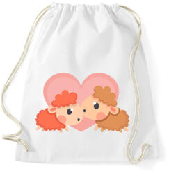 printfashion Bárány love - Sportzsák, Tornazsák - Fehér (2192488)