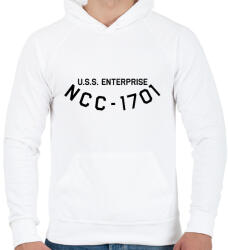 printfashion USS Enterprisee NCC - Férfi kapucnis pulóver - Fehér (2235596)