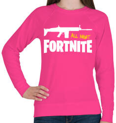 printfashion All night FORTNITE - Női pulóver - Fukszia (935415)