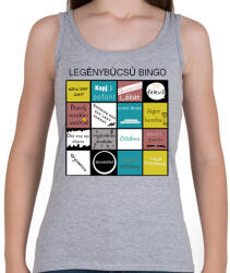 printfashion Bingo Legénybúcsúhoz - Női atléta - Sport szürke (5177040)