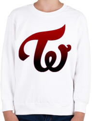 printfashion Twice logo - Gyerek pulóver - Fehér (2515817)