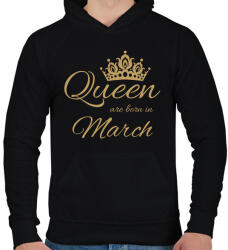 printfashion Queen - Férfi kapucnis pulóver - Fekete (4642766)