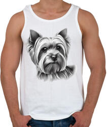 printfashion Yorkshire terrier kutya - Férfi atléta - Fehér (13384752)