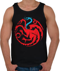 printfashion Kék sárkány - Férfi atléta - Fekete (1458609)