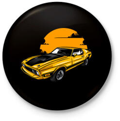 printfashion muscle car - Kitűző, hűtőmágnes - Fekete (13681738)