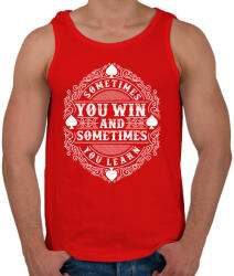 printfashion Néha nyersz, néha tanulsz - Férfi atléta - Piros (318938)