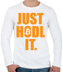 printfashion Just Hold It - Férfi hosszú ujjú póló - Fehér (6004845)