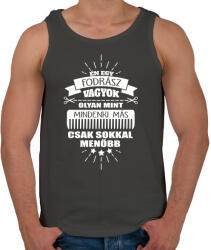 printfashion Fodrász vagyok - Férfi atléta - Sötétszürke (1005177)