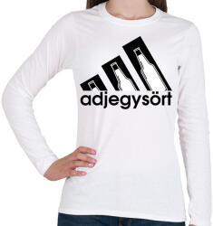 printfashion adjegysört márkaparódia - Női hosszú ujjú póló - Fehér (13113127)
