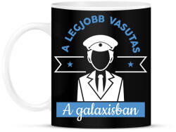 printfashion A legjobb vasutas - Bögre - Fekete (7683256)