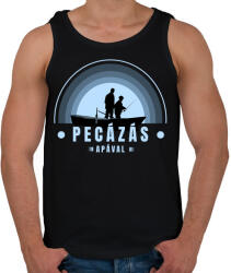 printfashion Pecázás apával - Férfi atléta - Fekete (4833042)