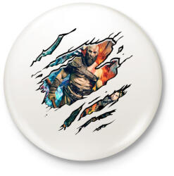 printfashion God Of War - Kitűző, hűtőmágnes - Fehér (3089982)