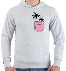printfashion ZSEB-Pálma - Férfi kapucnis pulóver - Sport szürke (278279)