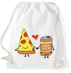 printfashion Pizza és sör - Sportzsák, Tornazsák - Fehér (13142936)