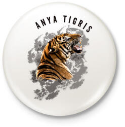 printfashion ANYATIGRIScolor - Kitűző, hűtőmágnes - Fehér (3079428)