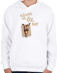 printfashion Követ az őz he - Gyerek kapucnis pulóver - Fehér (10934875)