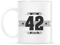 printfashion b-day-42-dark-lightgrey - Bögre - Fehér (790549)