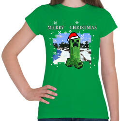 printfashion karácsonyi creeper - Női póló - Zöld (15046667)