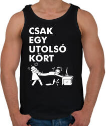 printfashion Csak egy utolsó kört - Férfi atléta - Fekete (5708680)