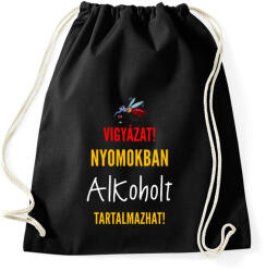 printfashion Vigyázat! - Sportzsák, Tornazsák - Fekete (1914221)