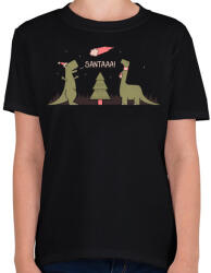 printfashion Télapóóó - Gyerek póló - Fekete (439000)