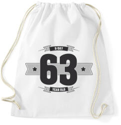 printfashion b-day-63-dark-lightgrey - Sportzsák, Tornazsák - Fehér (514335)