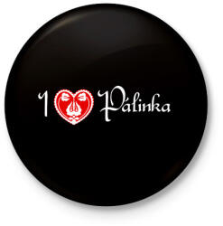 printfashion I love pálinka - Kitűző, hűtőmágnes - Fekete (3100593)