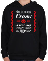 printfashion Táncolni kell Uram! - Gyerek kapucnis pulóver - Fekete (7418537)