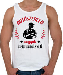 printfashion Autószerelő vagyok - Férfi atléta - Fehér (13773753)