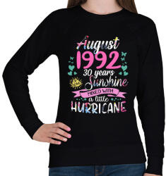 printfashion Születésnap 1992 Augusztus - Napfény egy kis hurrikánnal! - Női pulóver - Fekete (7536240)