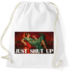 printfashion Just shut up - Sportzsák, Tornazsák - Fehér (7086896)