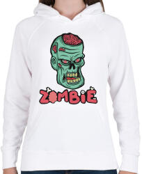 printfashion Zombie - Női kapucnis pulóver - Fehér (1890502)