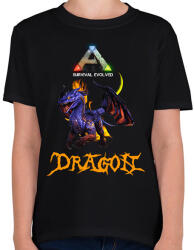 printfashion ark-dragon - Gyerek póló - Fekete (5689475)