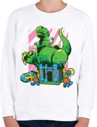 printfashion Játék dínó - Gyerek pulóver - Fehér (5098036)